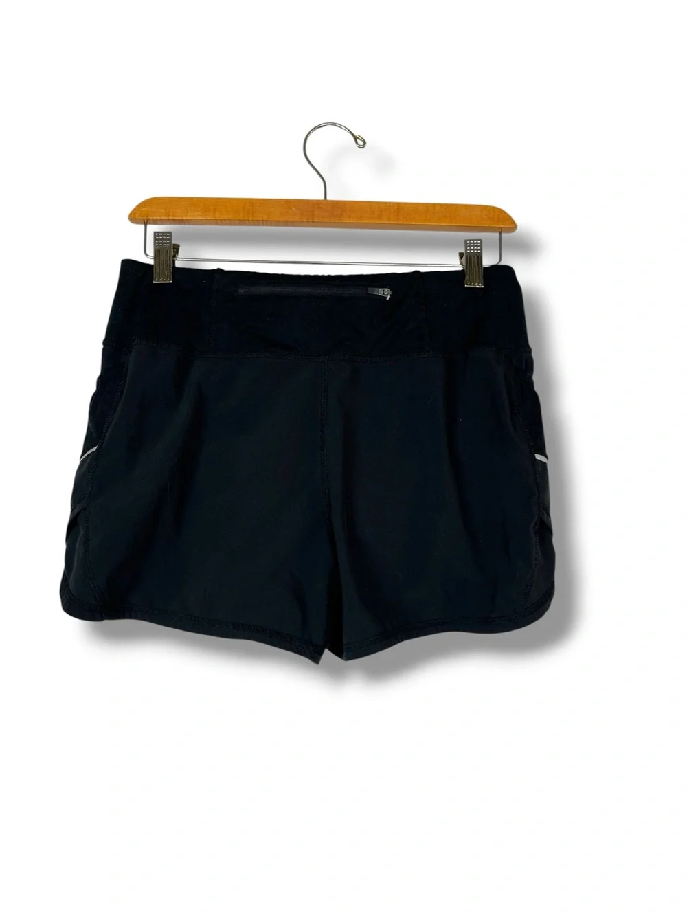 Athleta Black Active Shorts Small Lined Reflective Pockets Running